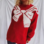 Damen Strickpullover mit festlichem Design und weichem Material R&B