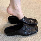 Damen Bequeme Clogs mit modischem Schnitt und weichem Leder
