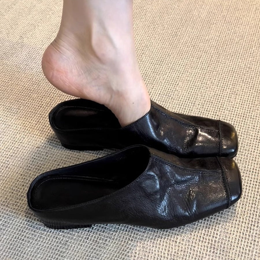 Damen Bequeme Clogs mit modischem Schnitt und weichem Leder
