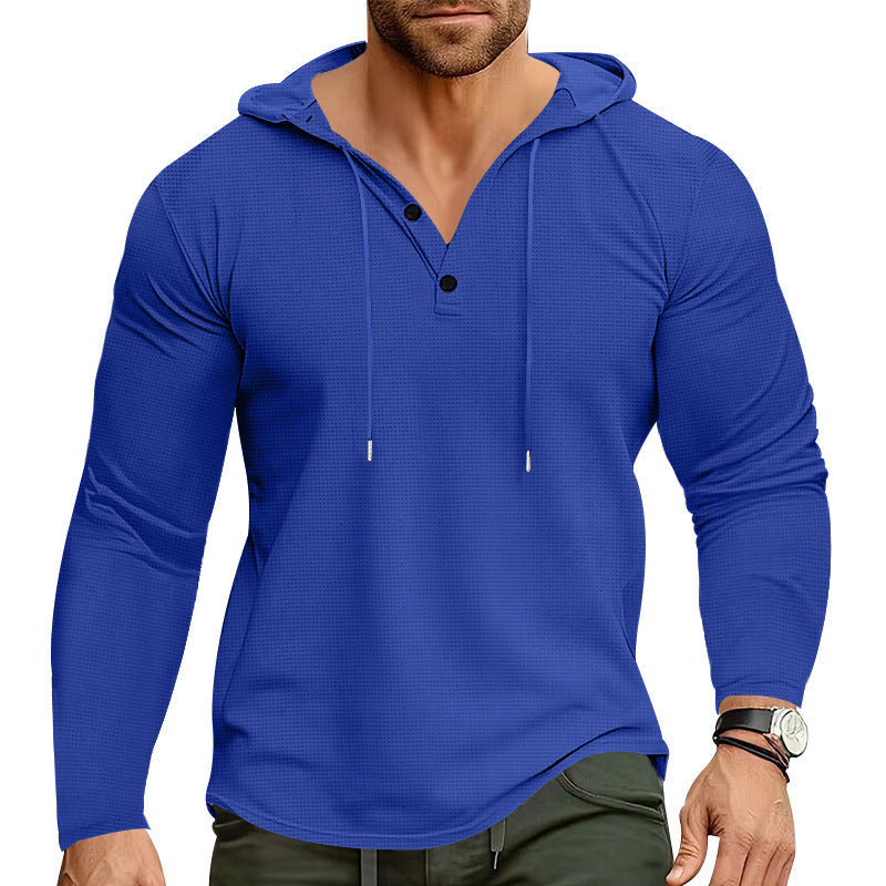 Herren lässiges Kapuzenshirt mit strukturierter Oberfläche R&B