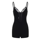 Damen Nachtwäsche Bodysuit mit raffiniertem Spitzendetail R&B