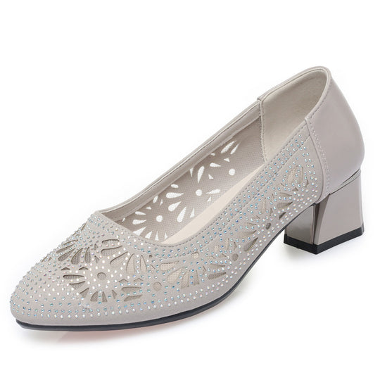 Damen Dekorative Pumps mit funkelnden Strassapplikationen und elegantem Design R&B