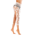 Damen Häkel-Rock mit floralen Mustern und elastischem Bund R&B
