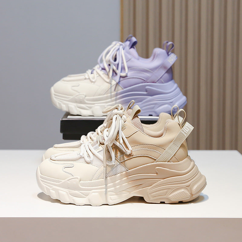 Damen Chunky Sport-Sneaker mit atmungsaktivem Obermaterial und elastischem Schnürsystem R&B