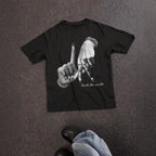 Damen T-Shirt mit künstlerischem Totenkopf-Motiv und lässigem Schnitt R&B