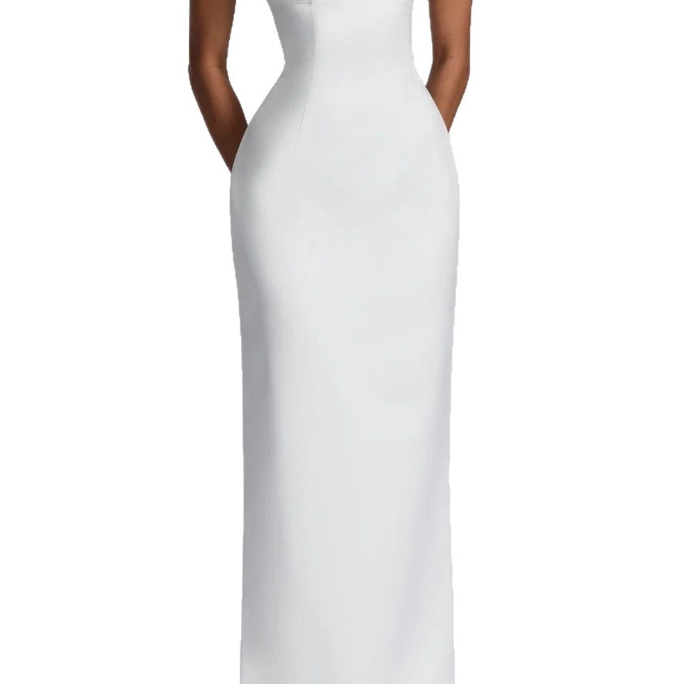 Damen Elegantes langes Hochzeitskleid R&B