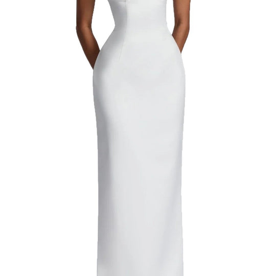 Damen Elegantes langes Hochzeitskleid R&B