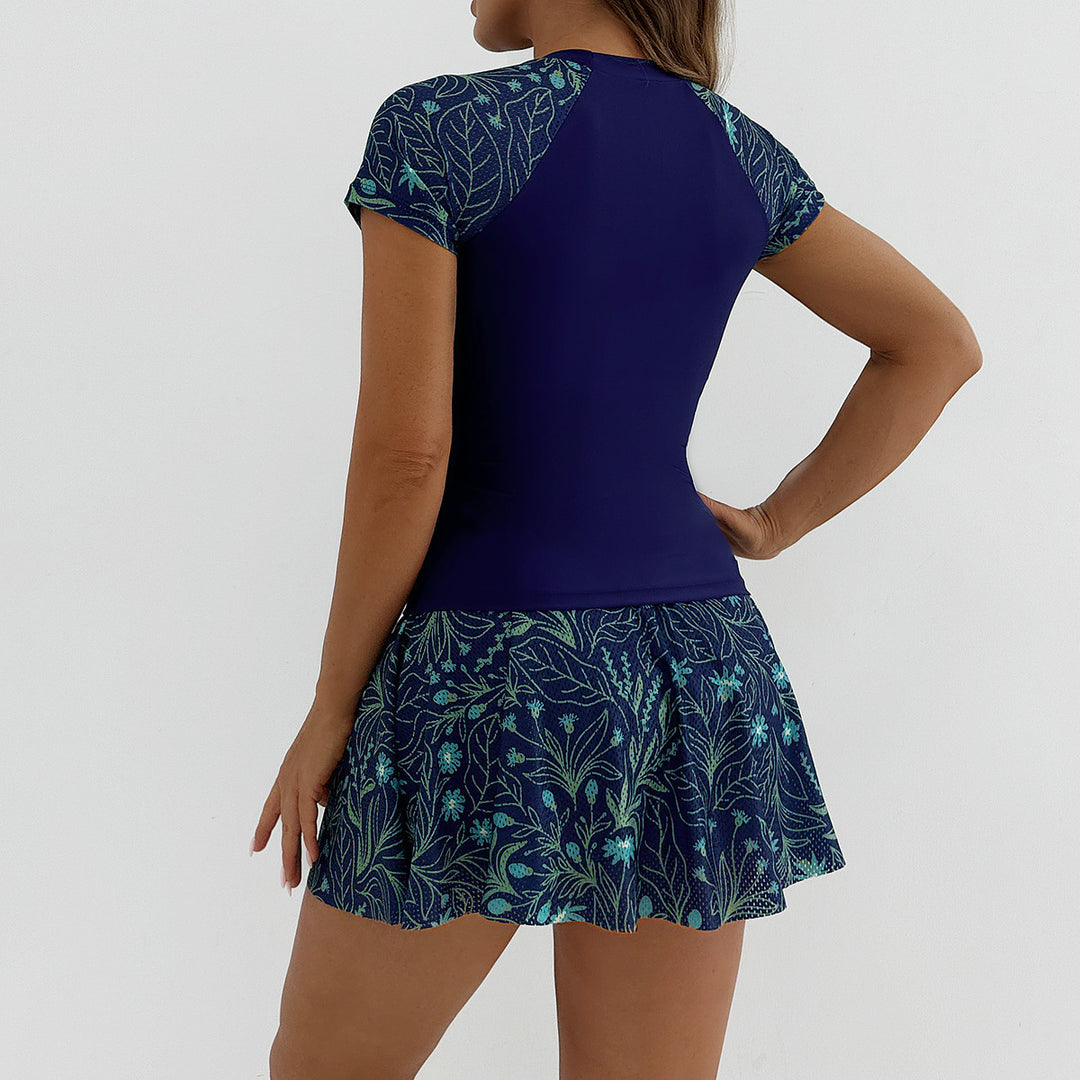 Damen Sportliches Badeset mit modischer Rüschenshort R&B