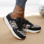 Damen Sneaker mit animal-print Akzenten und rutschfester Sohle R&B