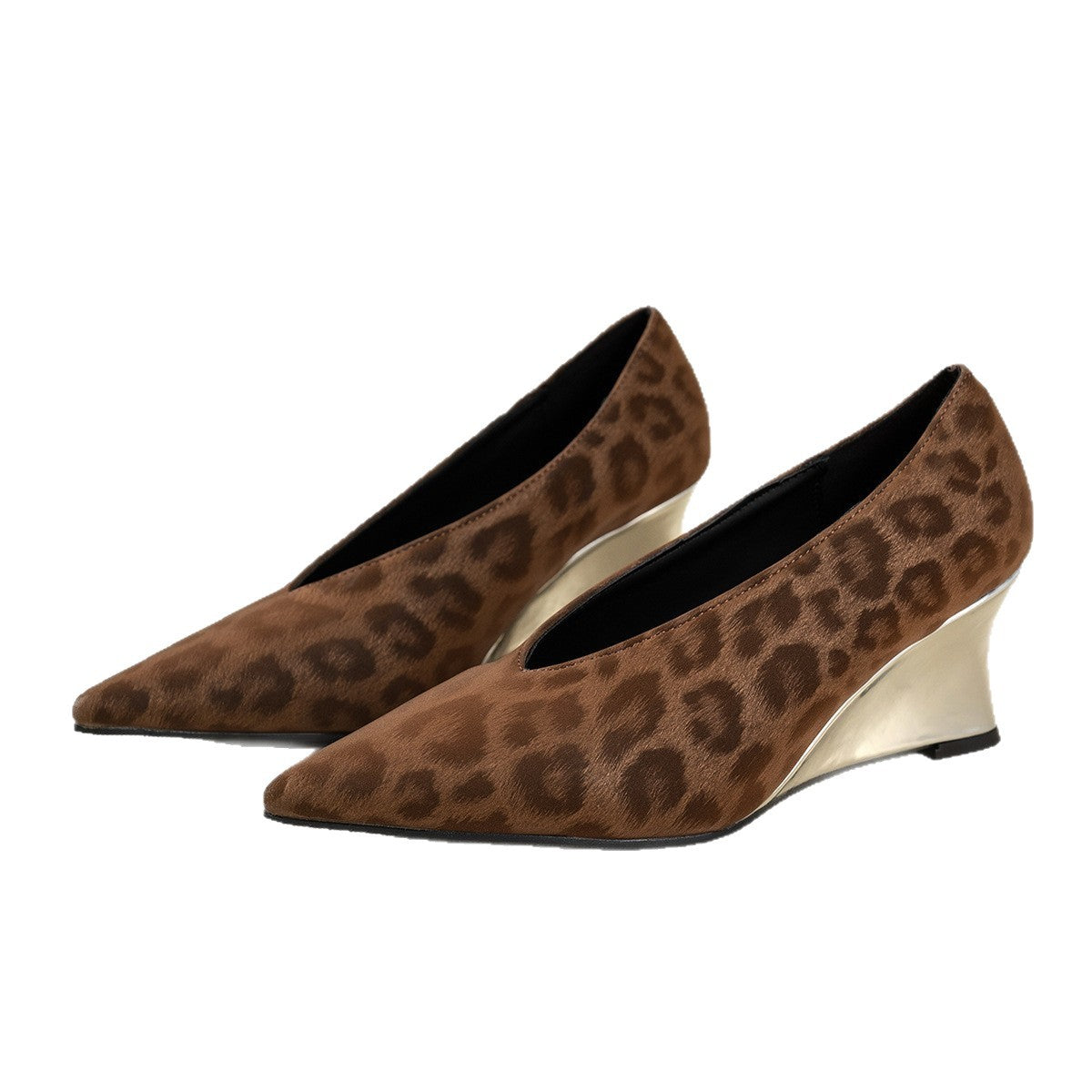 Damen Absatzschuhe mit tierischem Muster