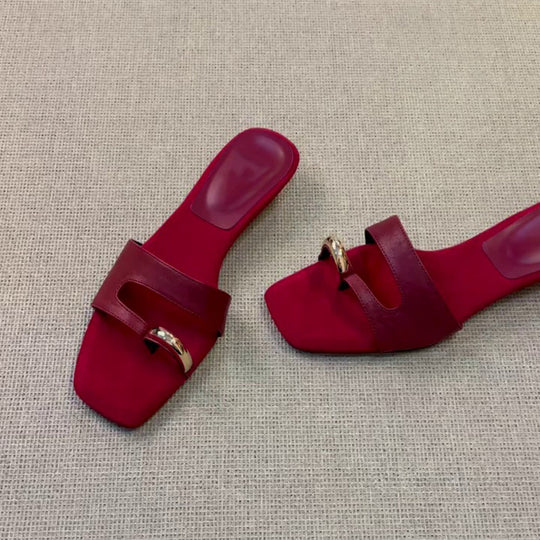Damen Elegante und komfortable Clogs mit modischem Riemchen R&B