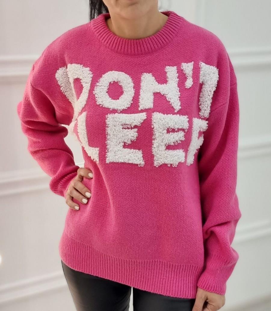 Damen Kuscheliger Statement-Pullover mit Motiv R&B