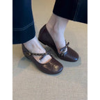 Damen Mary Jane Ballerinas mit dekorativem Riemen und bequemer Sohle R&B