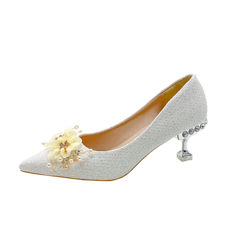 Damen Glamouröse High Heels mit floralen Details und elegantem Absatz R&B