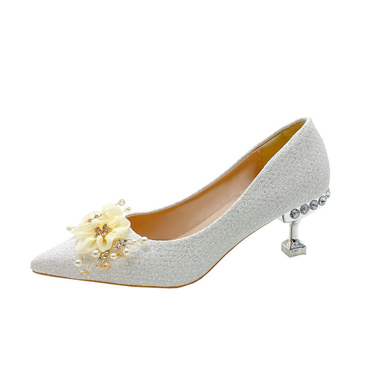 Damen Glamouröse High Heels mit floralen Details und elegantem Absatz R&B
