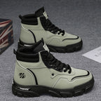Damen Modische High-Top Sneakers mit robustem Sohlenprofil R&B