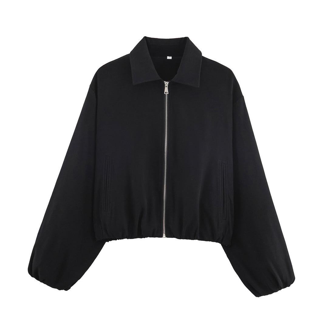 Damen lässige Übergangsjacke mit elastischen Bündchen R&B