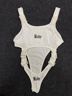 Damen Wickelbody mit einzigartigem Design und verstellbaren Riemen R&B