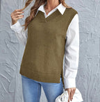 Damen elegante Strickweste R&B