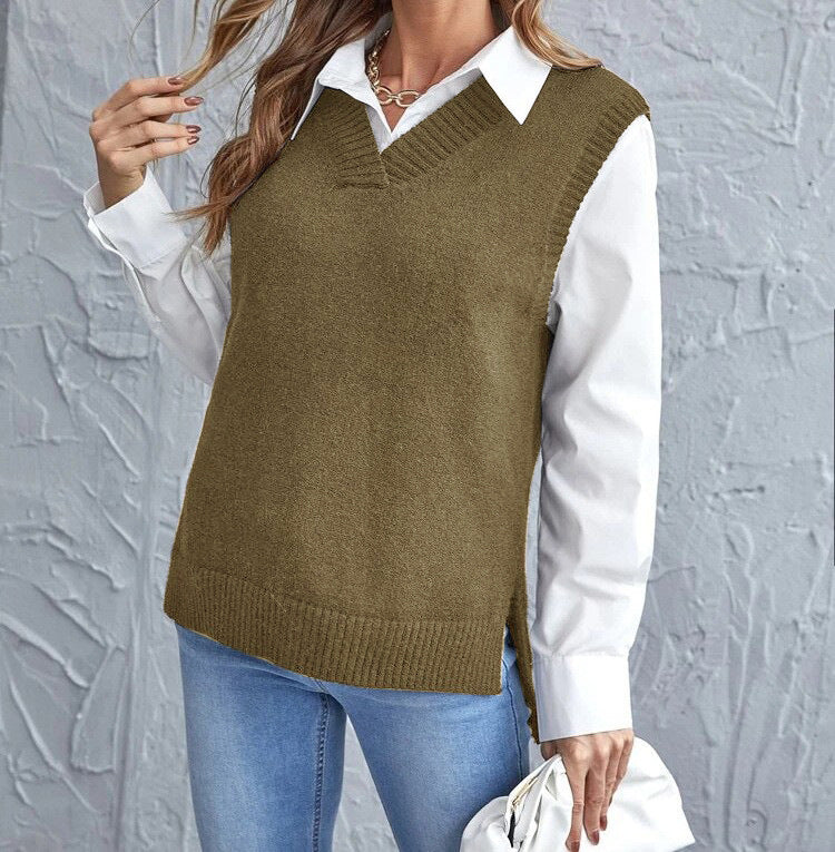 Damen elegante Strickweste R&B