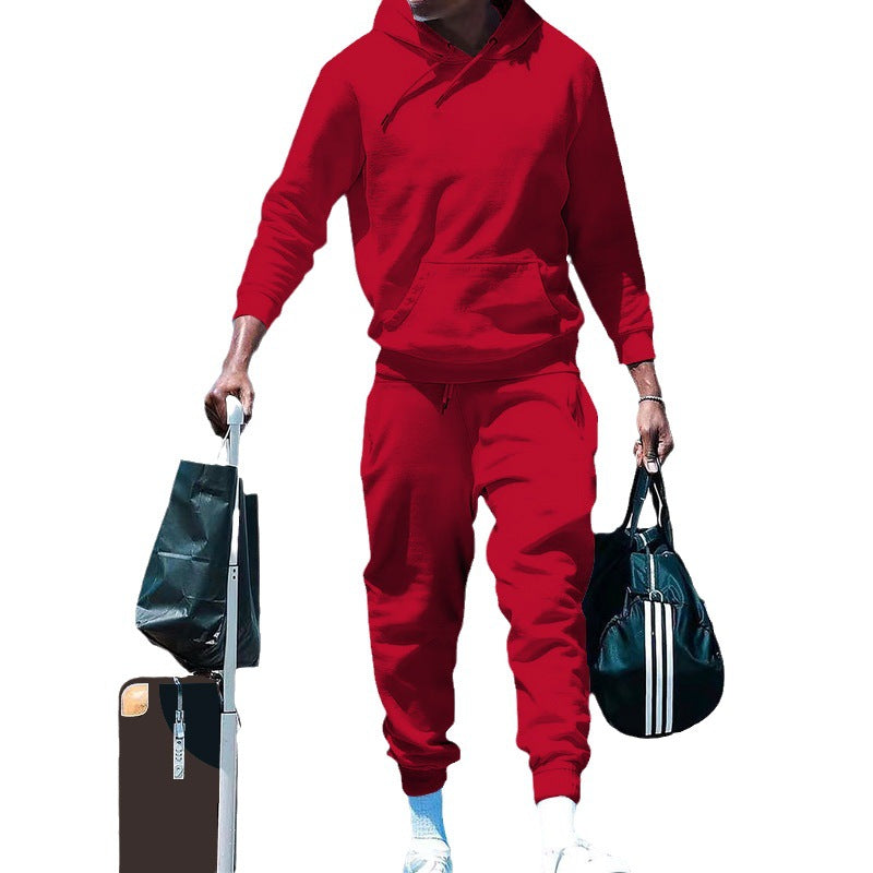 Herren lässiges Freizeit-Set mit Kapuzenpullover und Jogginghose R&B
