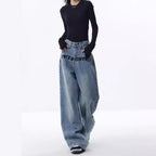 Damen Weite Jeanshose R&B