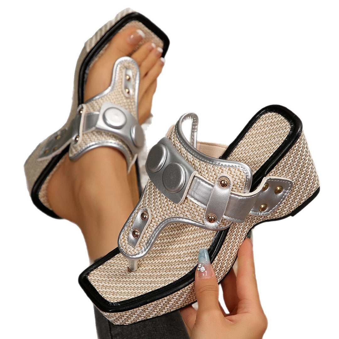 Damen Wedge-Sandaletten mit modischem Riemen-Design und komfortabler Plattform R&B