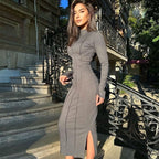 Damen figurbetontes Midikleid