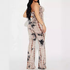 Damen Strapless Jumpsuit mit Raffungen und lässigem Schnitt R&B