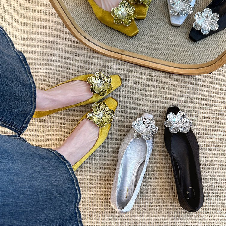 Damen elegante Ballerinas mit strahlenden Dekor-Elementen und komfortabler Innensohle R&B