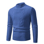 Herren Strickpullover mit strukturiertem Muster und hohem Kragen