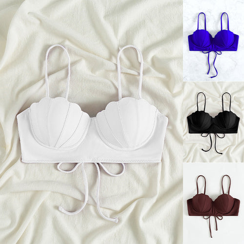 Damen Bikinioberteil mit Muschel-Design und verstellbaren Trägern R&B