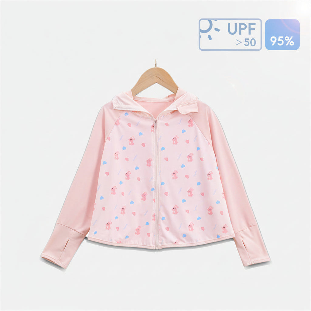Mädchen Übergangsjacke mit Kapuze und niedlichem Tiermotiv R&B
