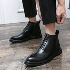 Damen Elegante Schnürstiefel aus hochwertigem Leder R&B