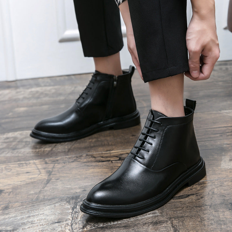 Damen Elegante Schnürstiefel aus hochwertigem Leder R&B