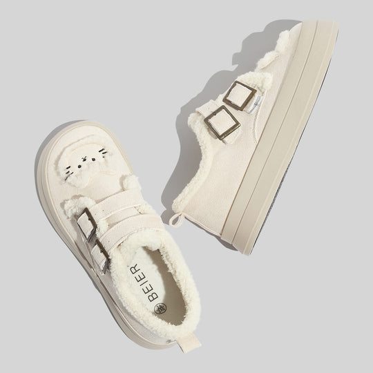 Damen Komfortable Sneaker mit weichem Innenfutter und dekorativen Riemen R&B