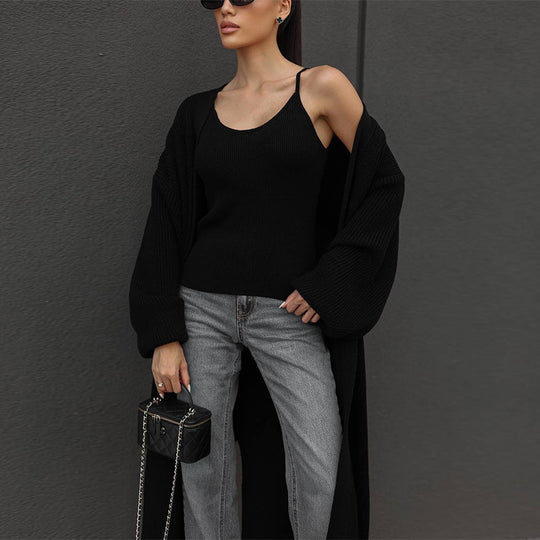 Damen lässiger Strickmantel R&B