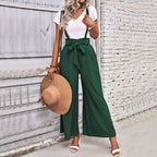 Damen Culotte-Jumpsuit mit verstellbaren Trägern und elegantem Kordelzug