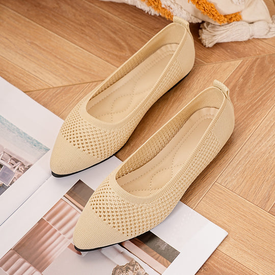 Damen elegante Ballerinas aus atmungsaktivem Mesh-Material R&B