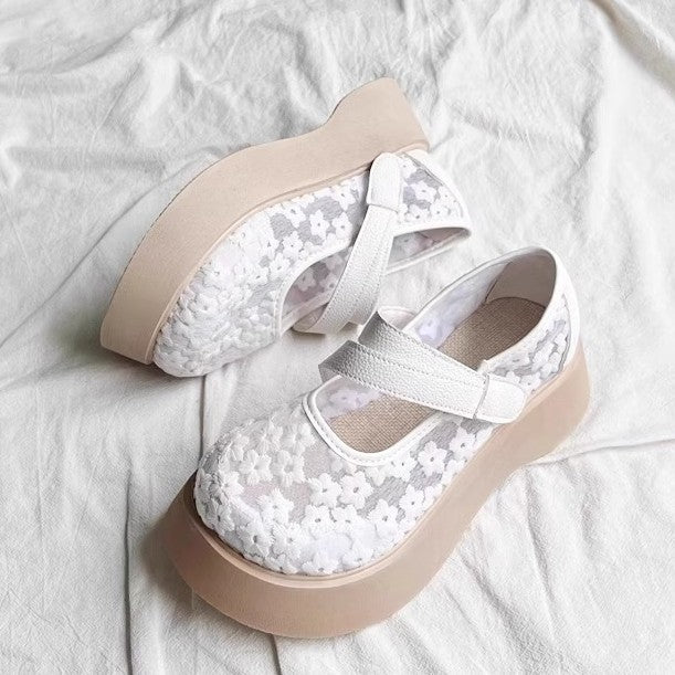Damen modische Ballerinas mit floralem Design und dämpfender Sohle R&B
