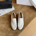 Damen Mokassins mit kreativem Rüschendetail und eleganter Oberflächenstruktur