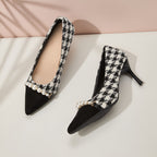 Damen Elegante High-Heel Pumps mit Perlenapplikationen R&B