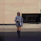Damen Modische und elegante Kurzjacke mit innovativem Schnitt R&B