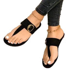 Damen Stilvolle Zehentrenner-Sandalen mit modischem Schnallen-Detail R&B