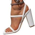 Damen elegante High Heels mit doppeltem Riemen und stabiler Blockabsatz R&B