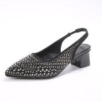 Damen Slingback-Pumps mit glamourösem Kristall-Detail R&B