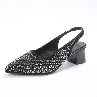 Damen Slingback-Pumps mit glamourösem Kristall-Detail R&B