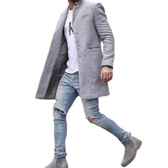 Herren eleganter Langmantel R&B