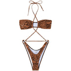 Damen Bandeau-Bikini mit kreuzenden Trägern R&B