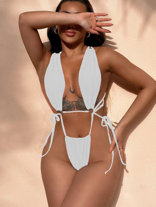 Damen verführerisches Bikiniset mit raffinierten Kordeldetails R&B